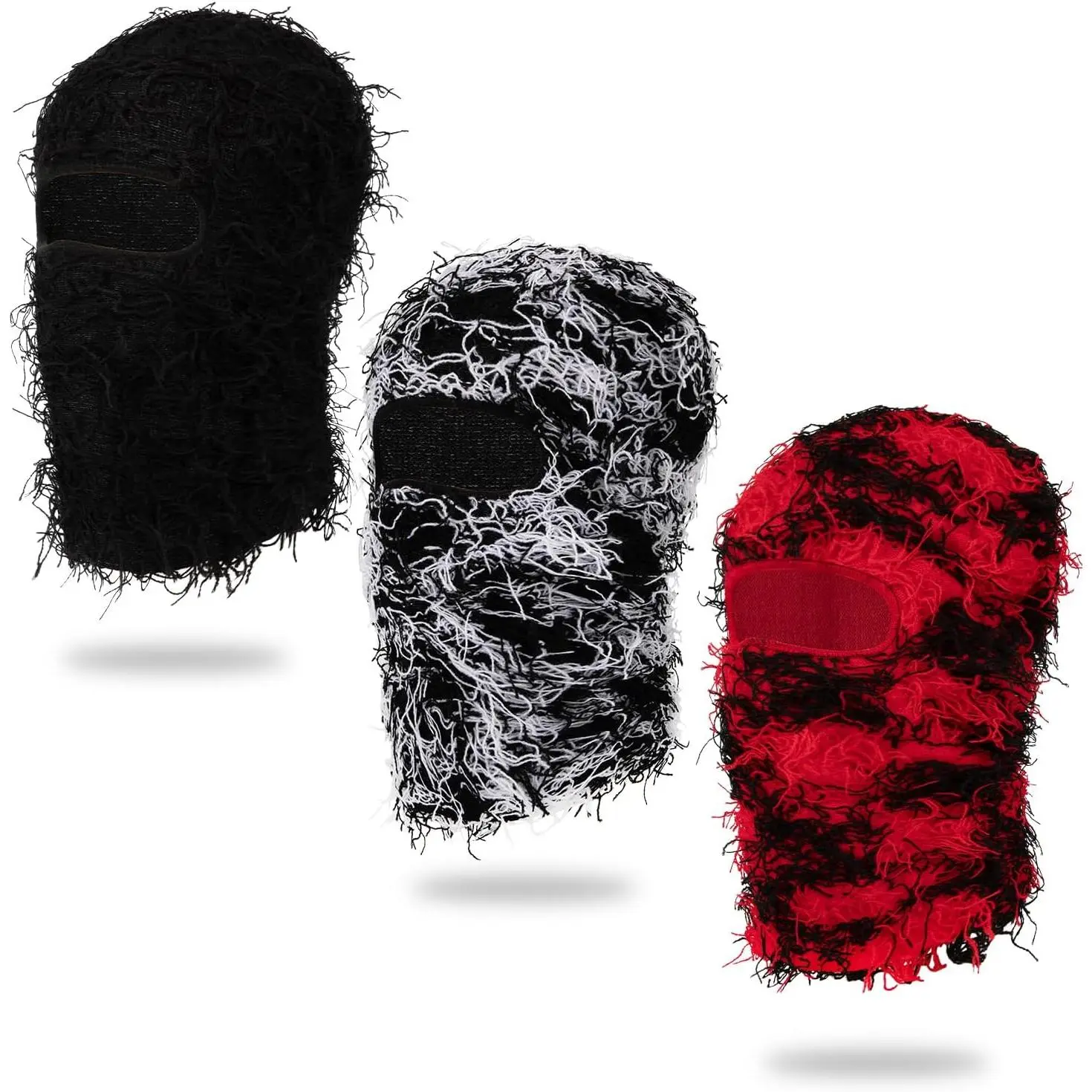 Distressed Balaclava Ski Mask for Men/Women Knitted Full  Ski Mask Windproof  Warmer