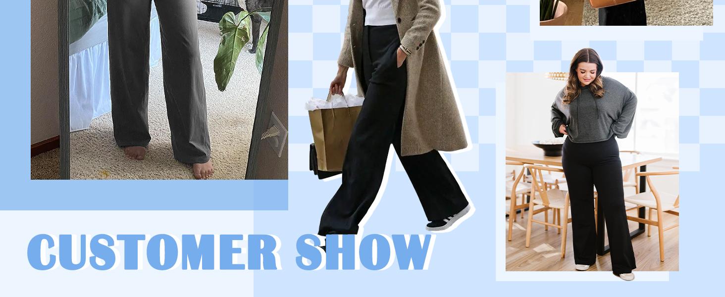 2026 3 Pack Women's Wide Leg Pants with Pockets High Waist Loose Sweatpants Casual Lounge Yoga Workout Palazzo 2026 3 Pack Women's Wide Leg Pants with Pockets High Waist Loose Sweatpants Casual Lounge Yoga Workout Palazzo