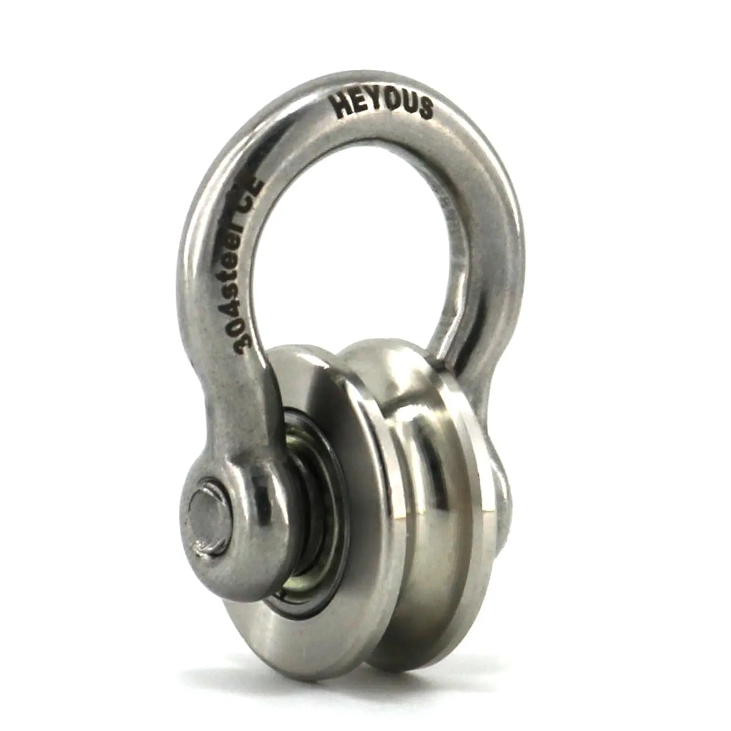 Detachable Shaped Pulley with Small Size Short Screw Groove Pulley Wheel Track Fixed Pulley Suitable for Wire Rope Traction Small Crane Salvage System Pulley Model Silver