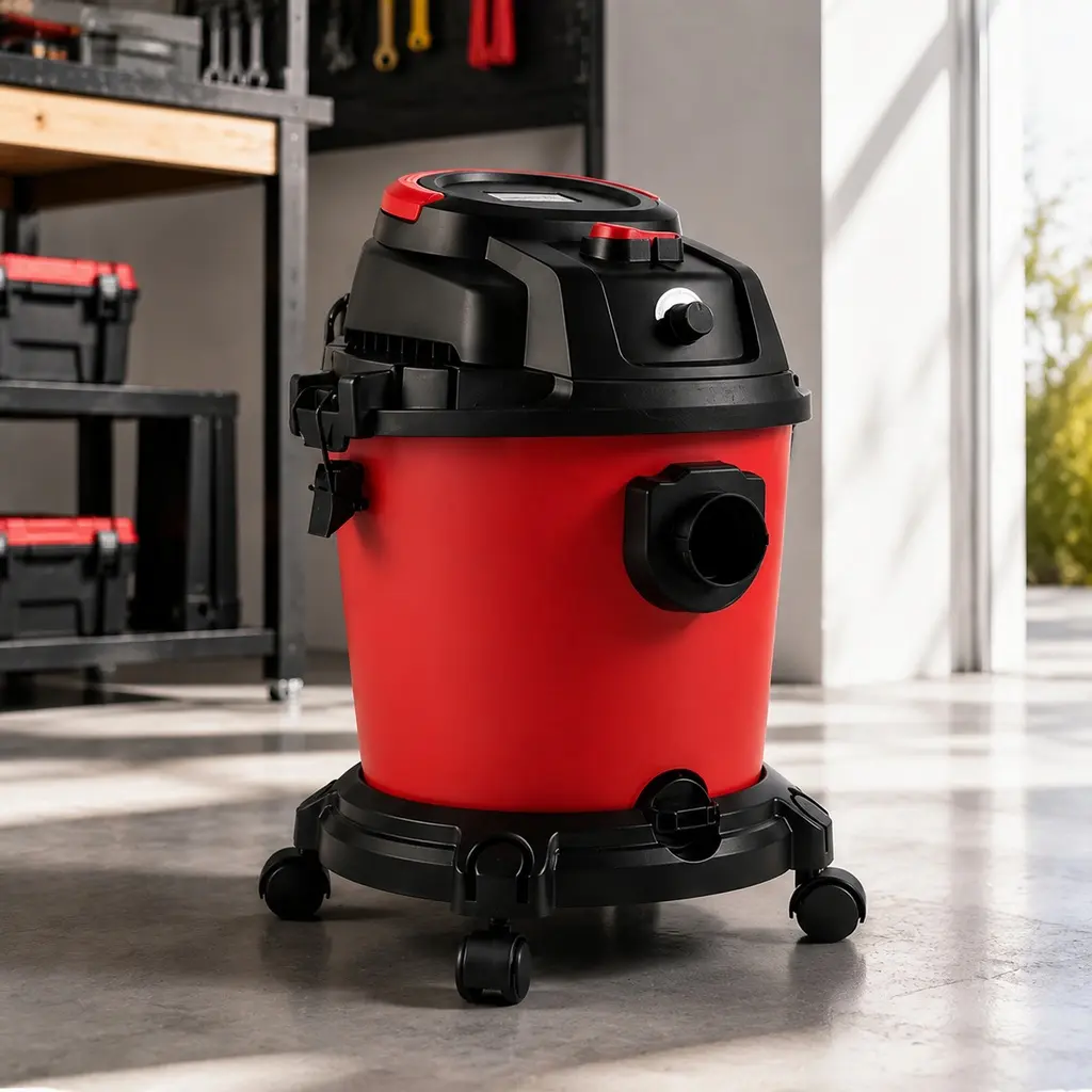 5 Gallon Wet Dry Vacuum, 4.3 Peak HP 3-in-1 Shop Vac with Blowing Function, Wet/Dry Vacuum Cleaner for Floor Upholstery Car Gap Home Workshop, Black+Red
