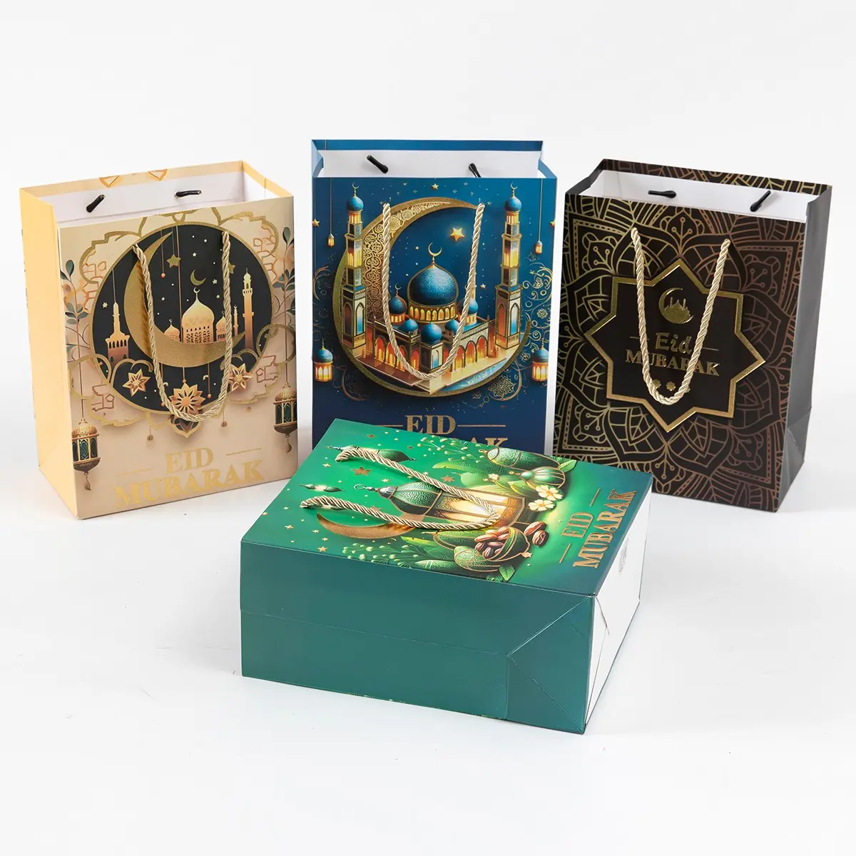 6 Reusable Eid Gift Bags with Handles, Ramadan Tote Bags, Eid Gift Packaging, Shopping Bags, Ramadan Party Supplies