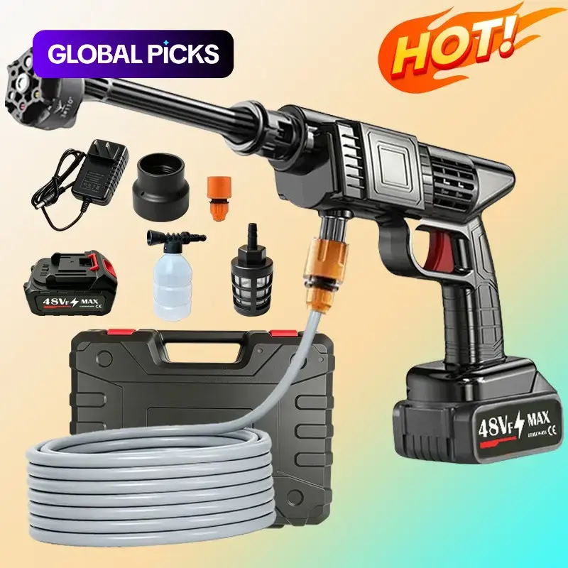 pressure water gun, Car Wash Sprayer, nozzle and hose accessories for car washing, portable wireless car washing machine, Portable Pressure Cleaner, Cordless Battery pressure washer, garden and air conditioner cleaning water gun