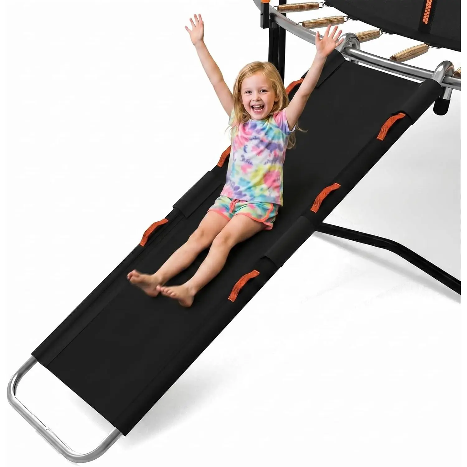 Universal Trampoline Slide Ladder with Handles for Toddler Kids, Strong Tear Resistant Fabric Climber Trampoline Accessories