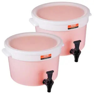 【DealsForYouDays】VEVOR Beverage Dispenser, 3 Gallon Drink Dispensers for Parties, Plastic Juice Dispenser with Spigot and Lid, Iced Tea Lemonade Juice Water Dispenser, for Restaurants, Hotels, Parties, 2 Pack
