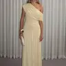Women's One Shoulder Dress, Elegant Solid Color Dress for Party Club Dating Wear, Ladies Summer Clothes
