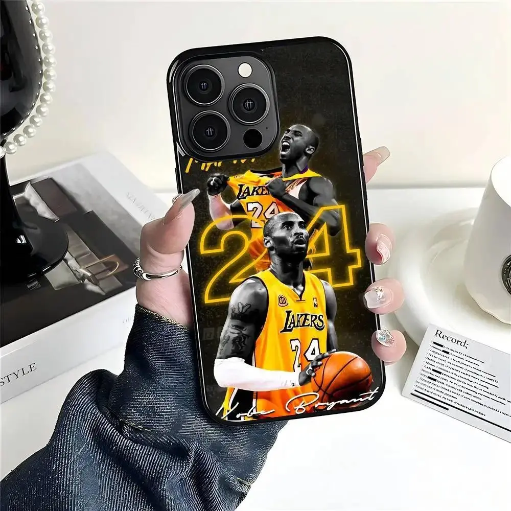 Basketball K-Kobe 24 autograph Phone case for iPhone 17 Air 16 15 Pro Max 14 Plus 13 12 11 Black Hard PC Drop-Proof Back Cover