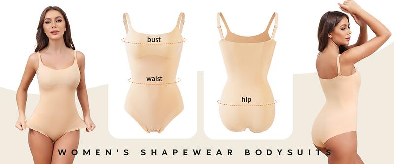 LEVAO Shapewear Bodysuits for Women Tummy Control Seamless Sleeveless Body Shaper Body Suit XS-XL