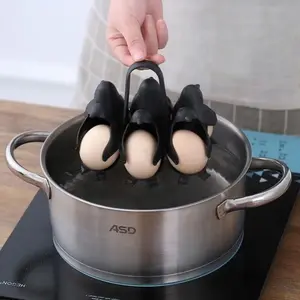 Penguin Egg Cooker, Steaming Egg Rack, Water Boiling Egg Holder, Kitchen Small Tool, Model 20240808, Essential Cooking Accessory