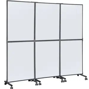 VEVOR Acoustic Room Divider 72x 66 Office Partition Panel 3 Pack Office Divider Wall Light Gray Office Dividers Partition Wall Polyester 45 Steel Cubicle Wall Reduce Noise and Visual Distractio