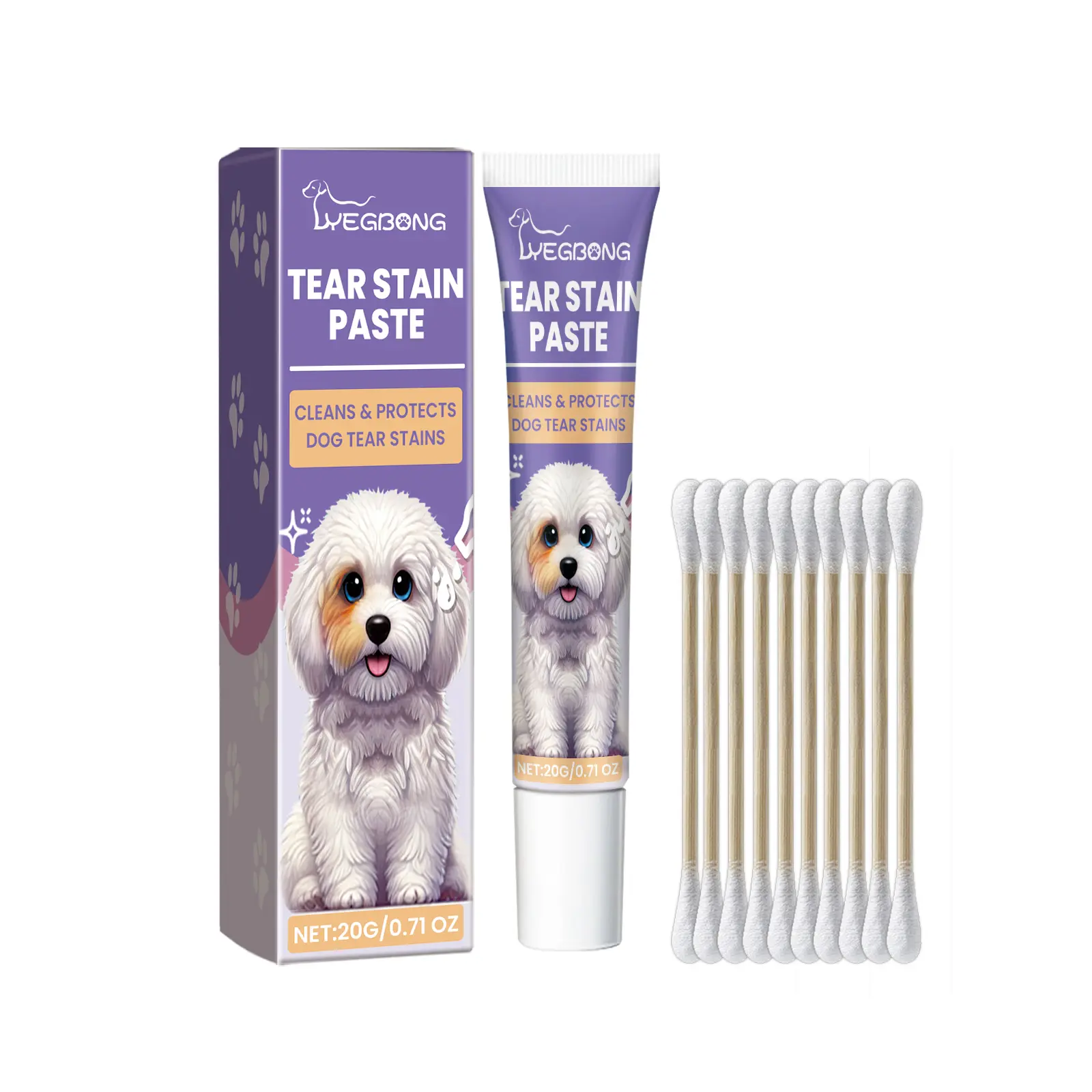 Yegbong Dog Eye Ointment - Gentle Eye Cleanser for Pets, Removes Eye Stains and Tear Stains, Moisturizes and Cares for Dog Eyes