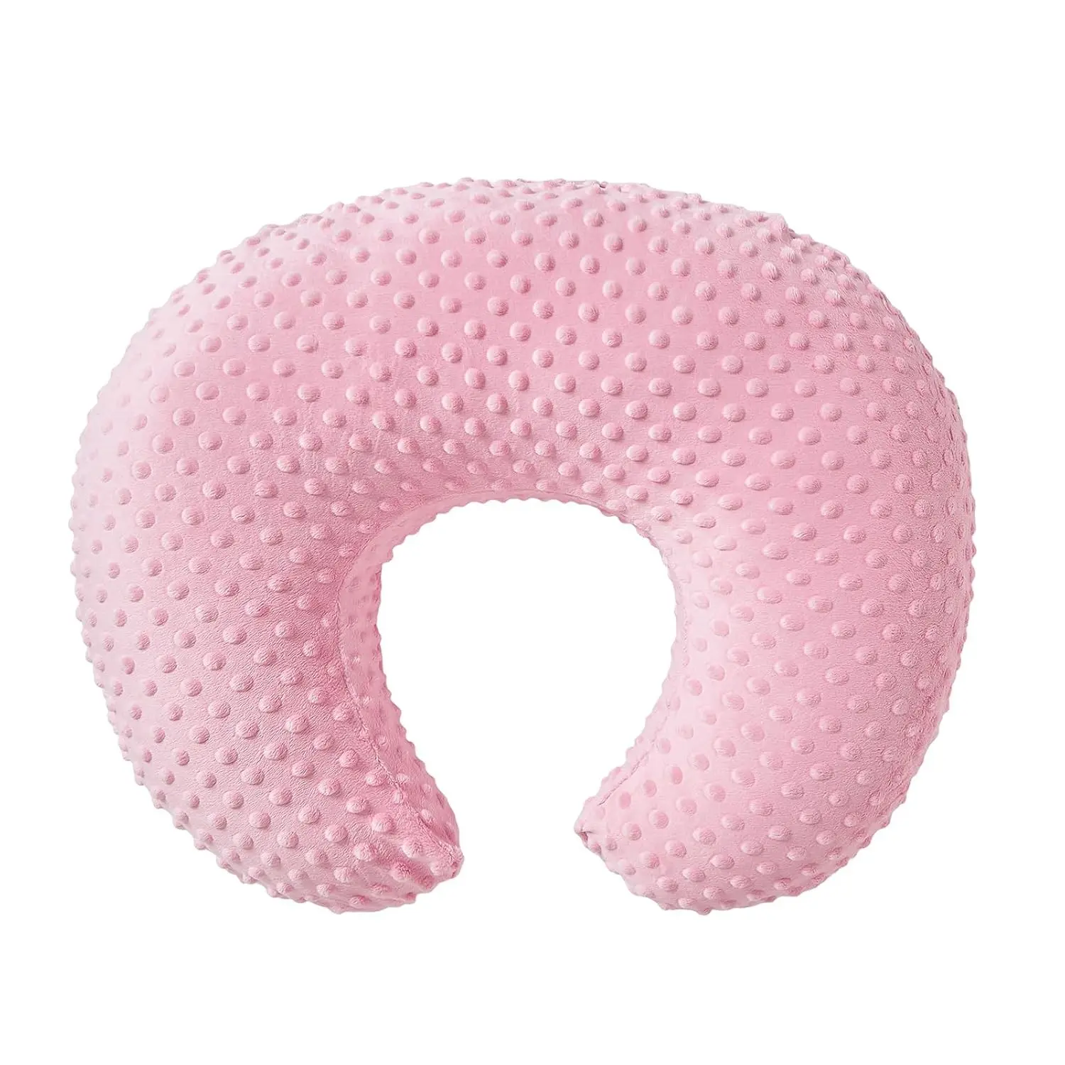 Baby Nursing Pillow and Body Positioner for Breast Feeding and Bottle Feeding, Ultra Soft Baby Breastfeeding Pillows with Removable Nursing Pillow Cover for More Support for Mom and Baby (Pink)