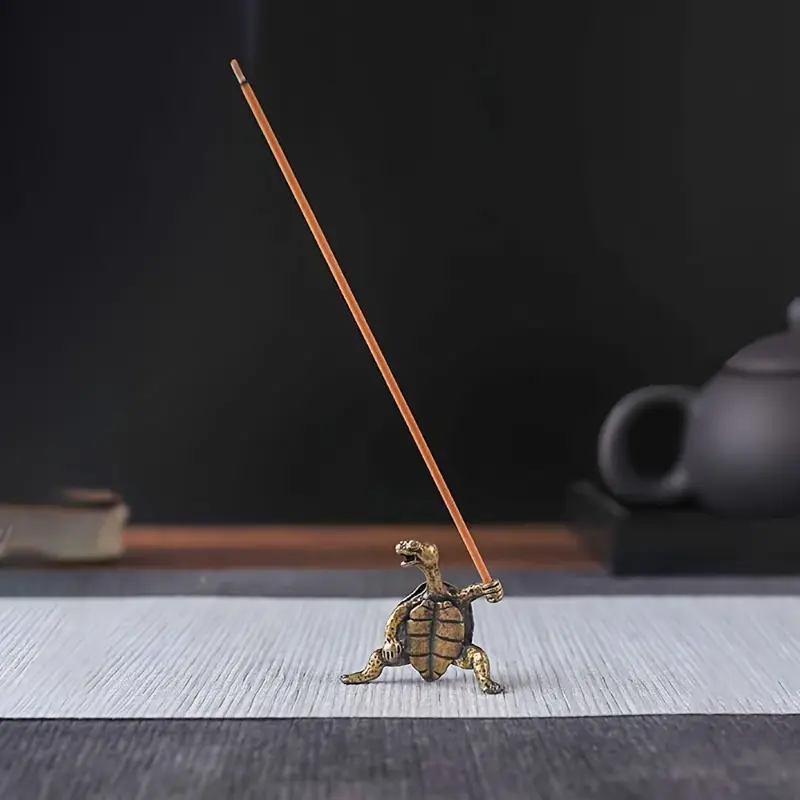 3-Pack Kung Fu Turtle Incense Holders, Fun Animal Tea Table Decor, Home Fragrance, Suitable for All Room Types, Indoor Outdoor Use