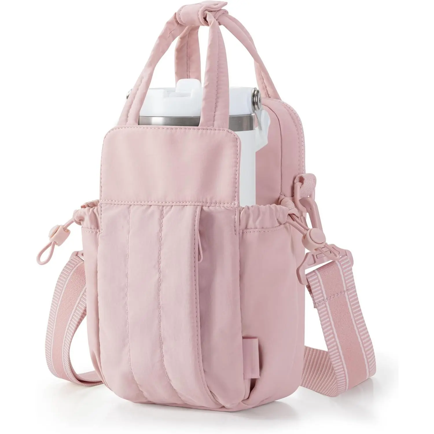 Water Bottle Holder Bag with Strap for 32 oz, Crossbody Water Bottle Carrier Bag for Walking, Travel, Gym, Hiking