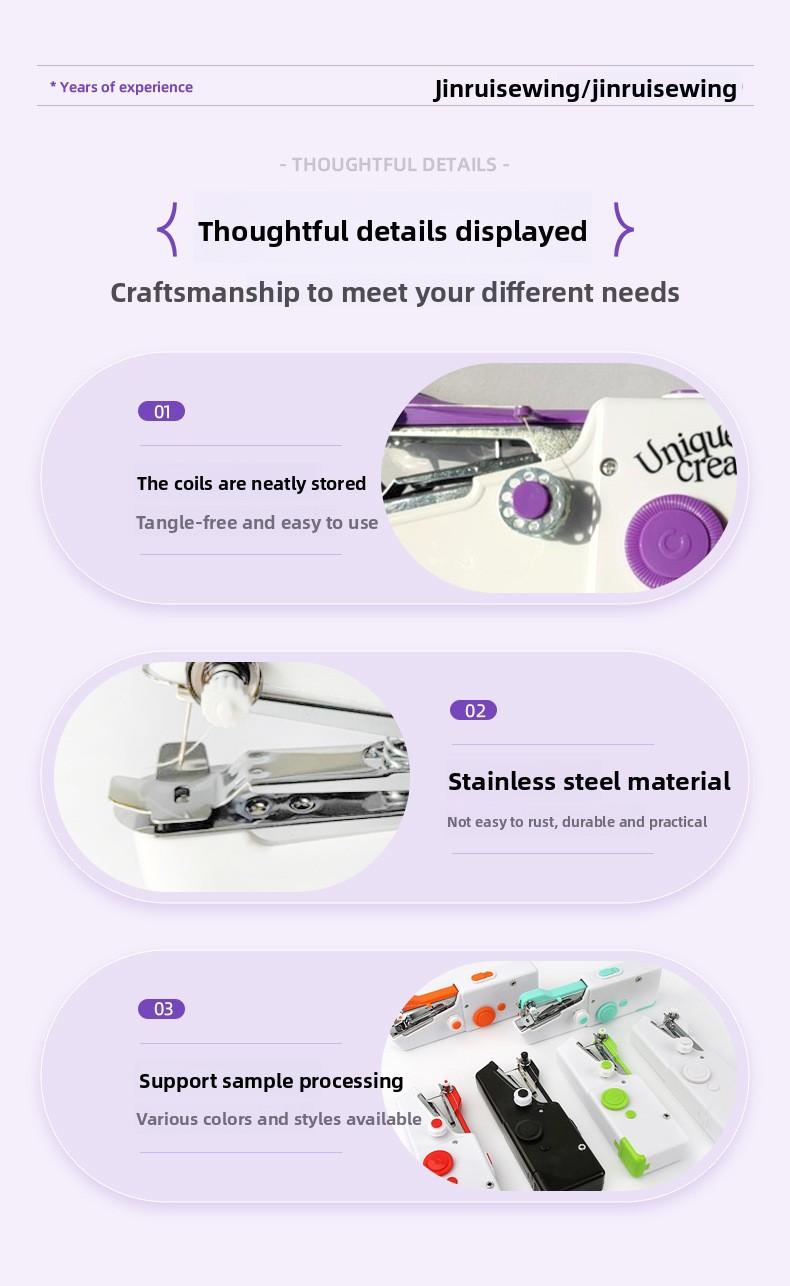 Household Sewing Machine Handheld Small Mini Portable Storage Electronic Sewing Machine