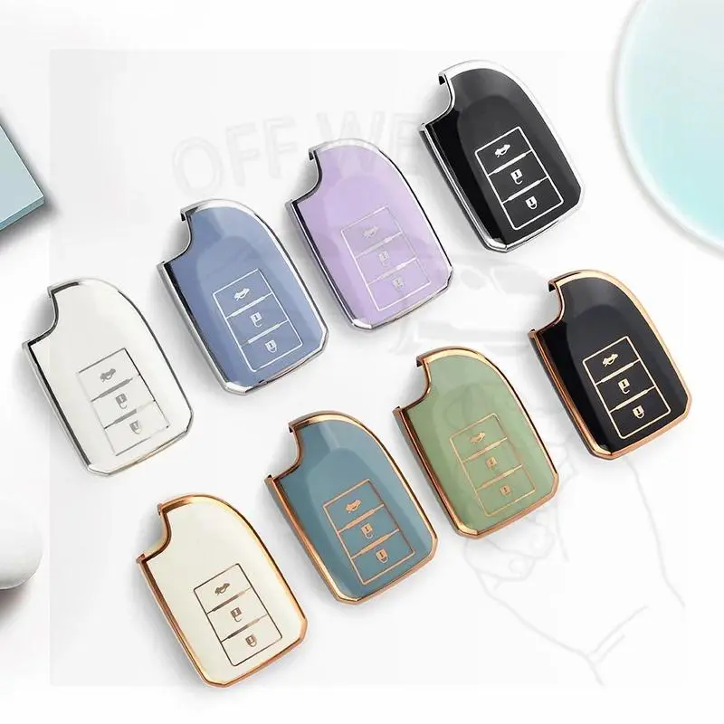 TPU Synthetic Plastic Car Key Case Cover - Automotive Interior Accessory, Ready Stock for Toyota Vios 2014-2022, Yaris 2019-2022