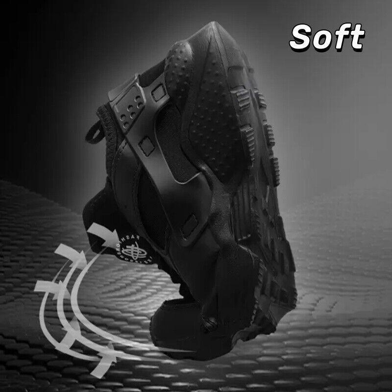 (New)Men/Women Leather Walking Shoes Casual Athletic Running Sneaker Walking Non-Slip Trainer Training Runner Closed Footwear Boy Comfort Black Retro Thick-Sole Casual Sneakers  sneaker