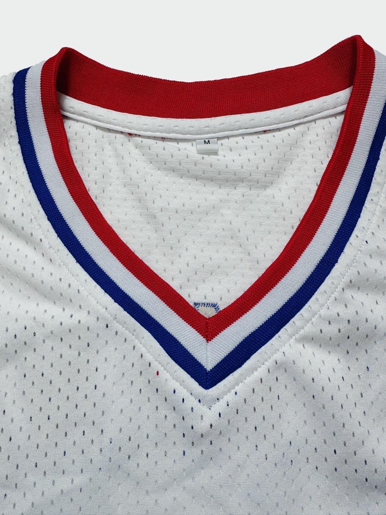 Men's Letter & Number Embroidery Contrast Binding Embroidered Baseball Jersey, Loose Casual Button Front Baseball Top for Training & Competition, Baseball Outfielder Equipment