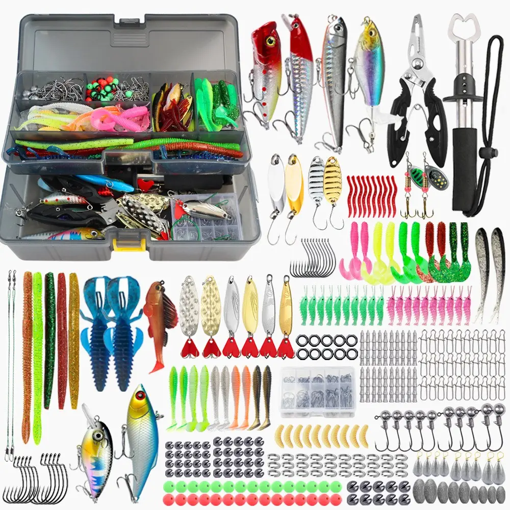 420-Piece Lure Set, Minnow Pencil Bait, Realistic Soft Bait Kit, Artificial Fishing Gear, Fake Lures for Anglers