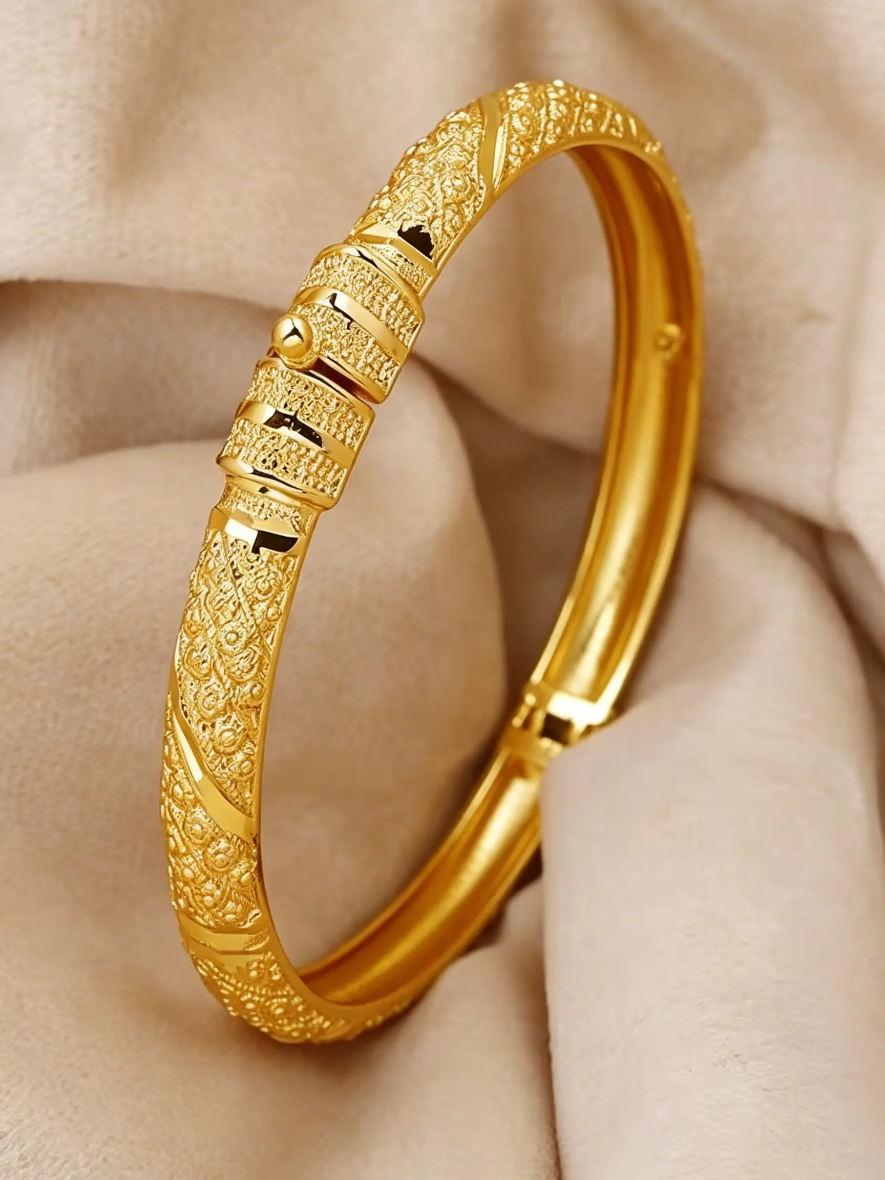 Texture Metal Design Bangle Bracelet, Fashionable Jewelry for Women & Men, Trendy All-match & Exquisite Jewelry for Party, Daily Decor, Gift for Birthday