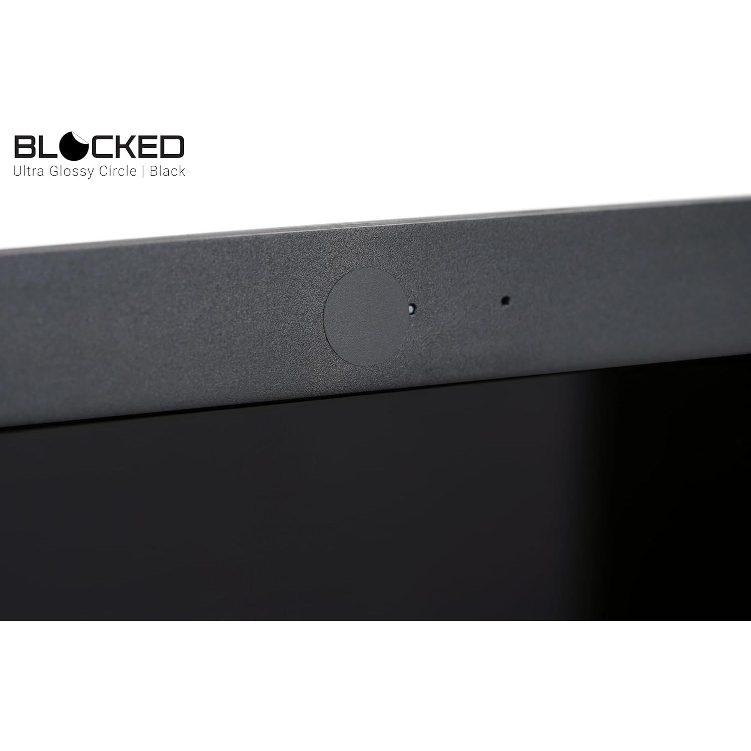 Vinyl Webcam Cover Stickers | 95 Restickable & Stackable  Covers | for  Camera-endable Devices | 5-Sizes | Black (Matte)