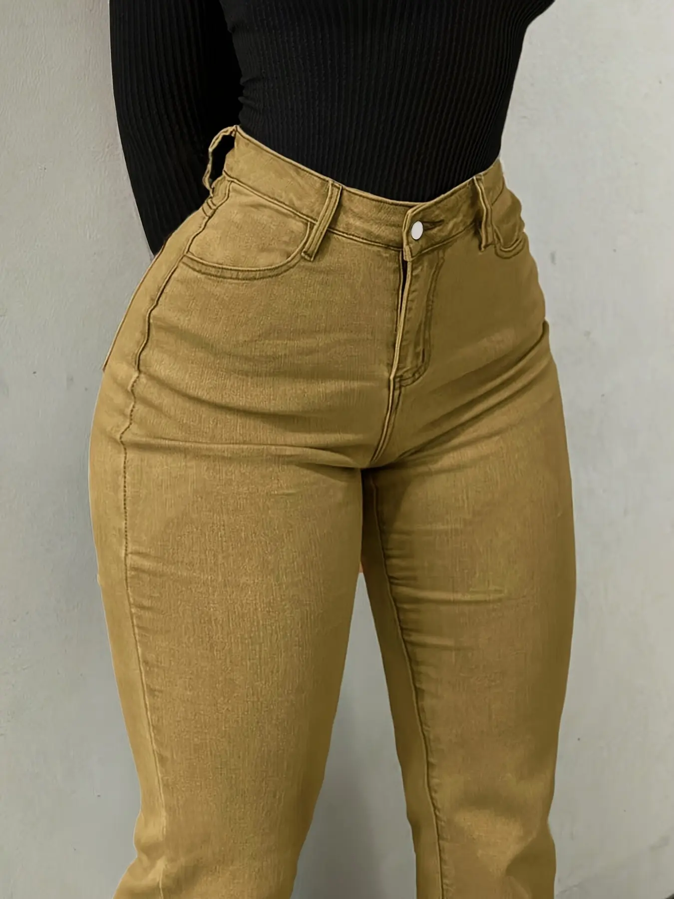 High Waist Flare Jeans for Women, Elastic Bootleg Pants, Y2K Street Casual Vintage Fashion, Comfortable and Stylish