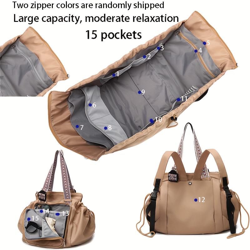 1pc Large Capacity Multi-Functional Drawstring Backpack - Heavy-Duty Gym Bag with Zipper Closure, Spacious Main Compartment & Multiple Pockets, Men, Students, Travel, Work - - Ideal For School, Shopping, Business Trips - Durable & Easy-clean Design
