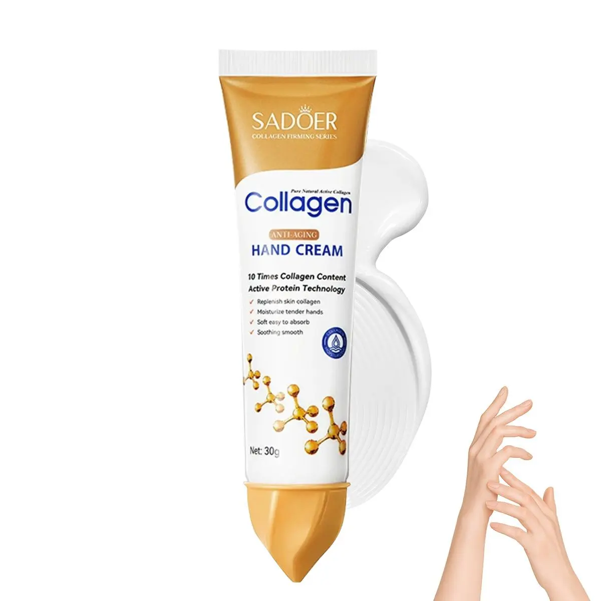 Collagen Anti-wrinkle Hand Cream Anti-drying Anti-crack Moisturise Nourish Dry Skin Softening Hand Care Repair Product (30g)