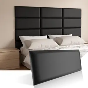 4-Piece Self-Adhesive 3D Wall Panel Bed Headboard, Wall Mounted Headboard, Retro Modern Style, No Nails, Space-Saving, for Bedroom/living Room Decor