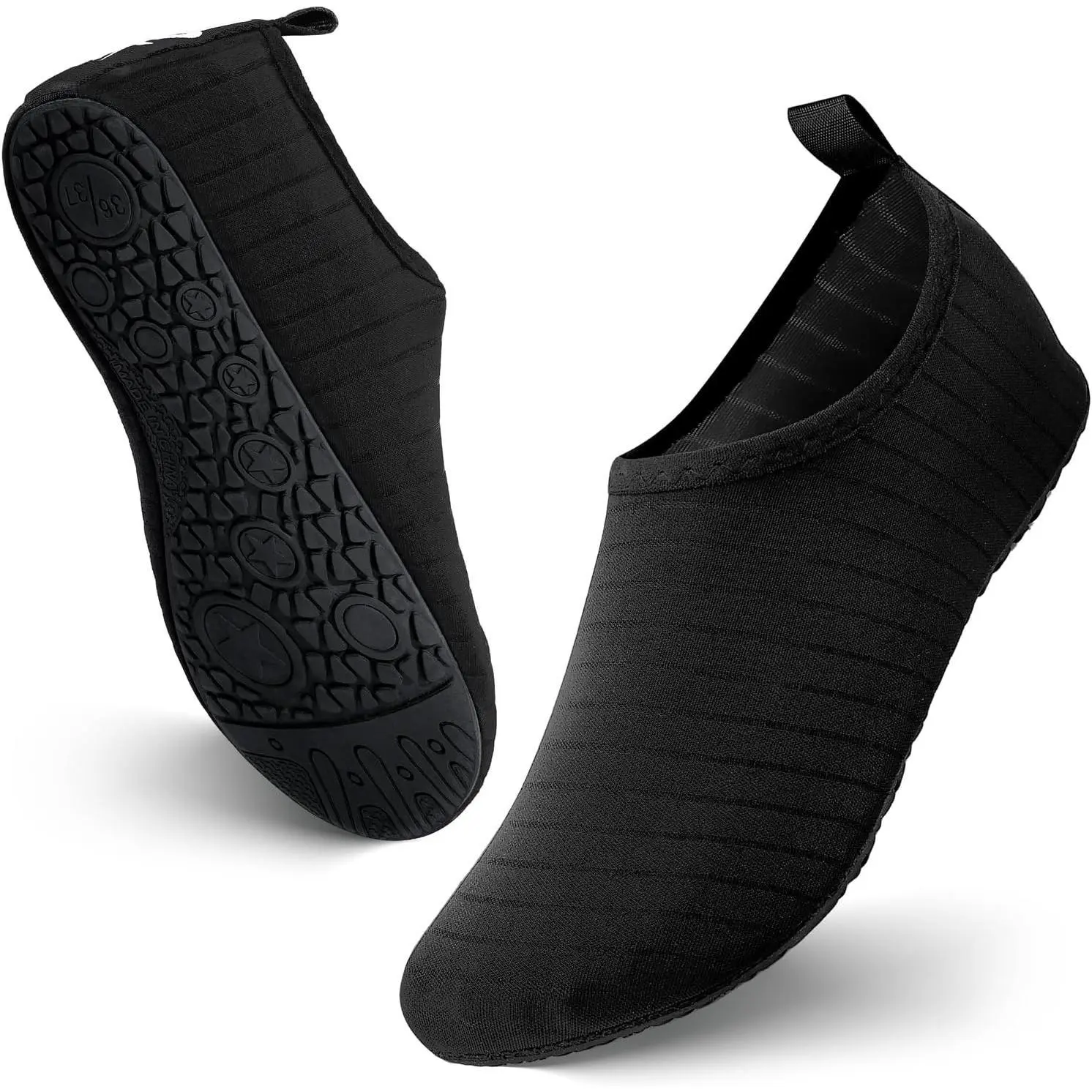 Quick-Dry Water Shoes for Women & Men, Lightweight Breathable Slip-On Aqua Socks with Flexible Non-Slip Rubber Sole for Beach, Pool & Yoga, Swimming Shoes, Lightweight Breathable Watershoes