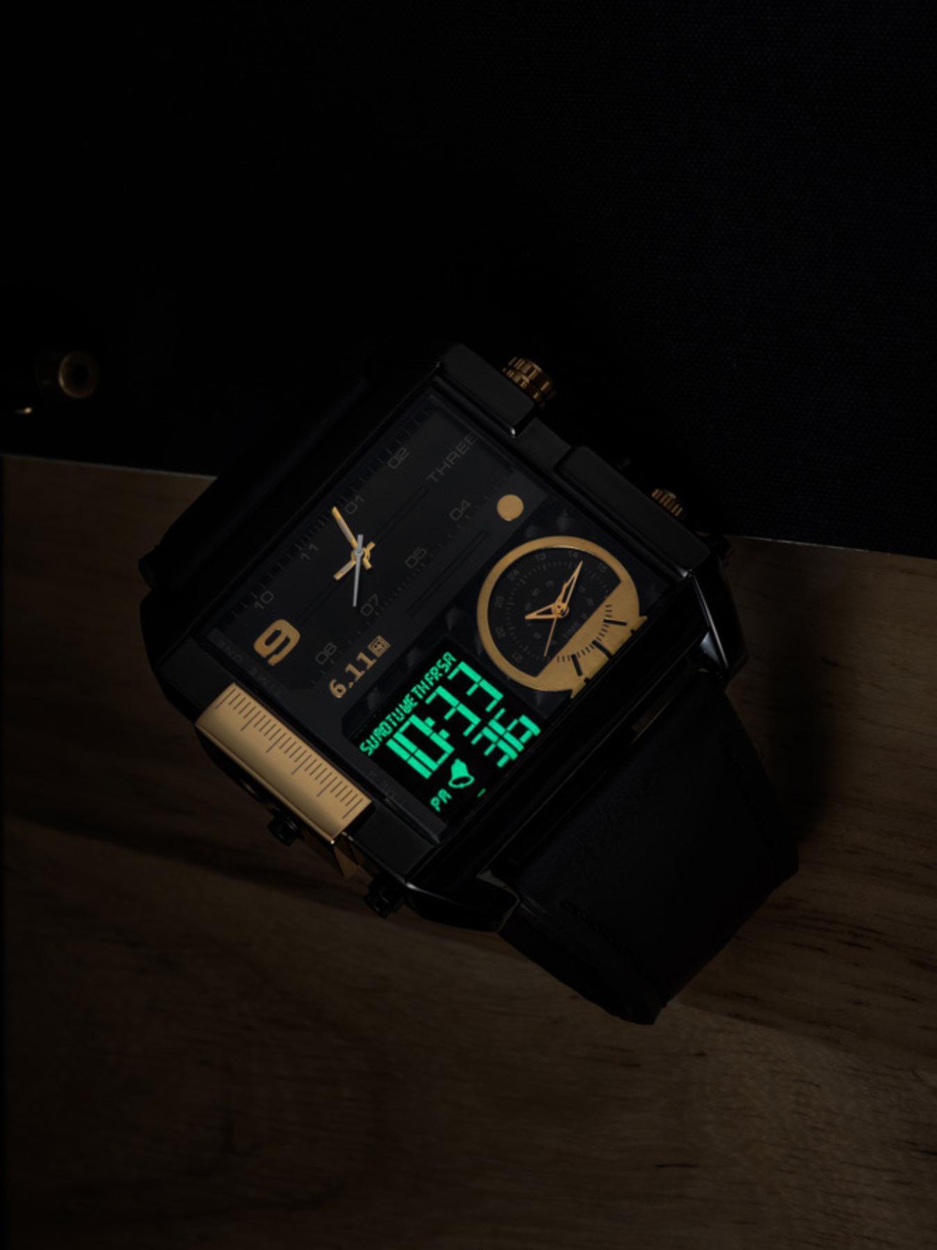 Men's Business Fashion Square Dial Watch, Square Dial Wristwatch, Fashion Watch for Party, Daily Clothing Decor, Trendy All-match & Exquisite Watch for Birthday Gift with Box