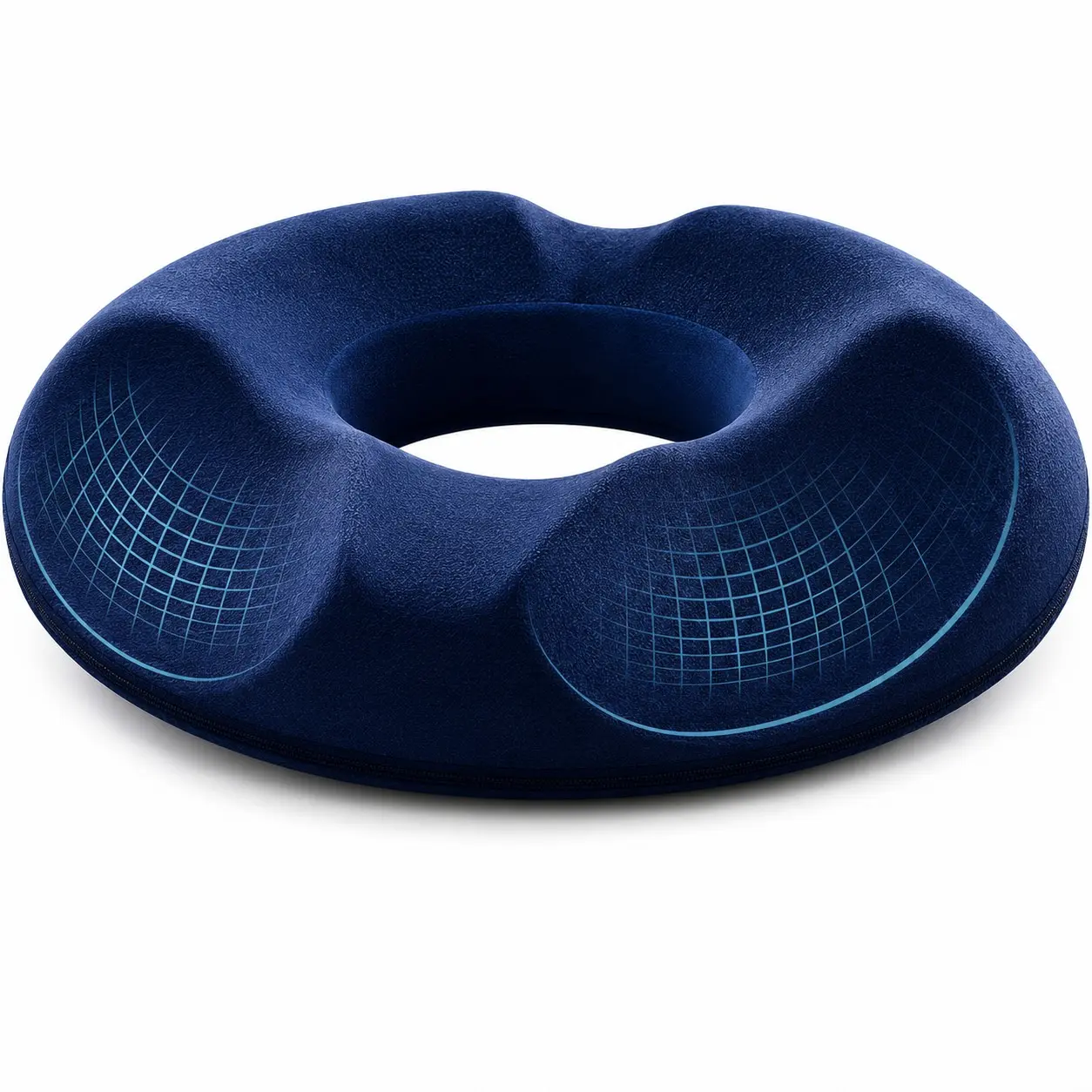Donut Cushion Memory Foam, Relieves Sciatica Pain, Tailbone Pain Relief, Ergonomic Mesh Design, Ideal for Long Sitting, High-Quality Hollow Suspension