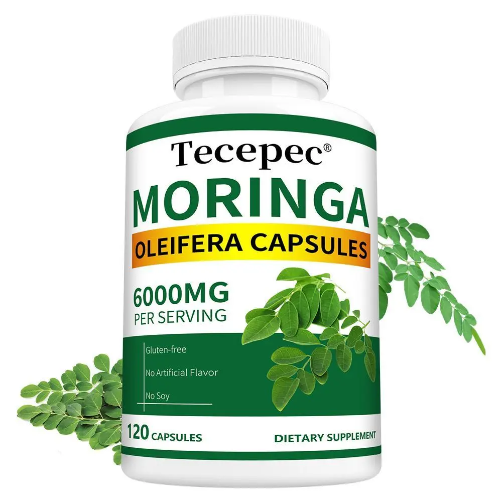Tecepec Moringa Health Supplement - Supports Skin, Bone, Brain, and Heart Health 120 Capsules