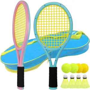 Kids Tennis Racket for Baby, Child and Kids Age 3~15, Toddler Tennis Racket Set Including 4 Shuttlecocks, 2 Tennis Balls, 2 Foam Balls and 1 Carrying Bag