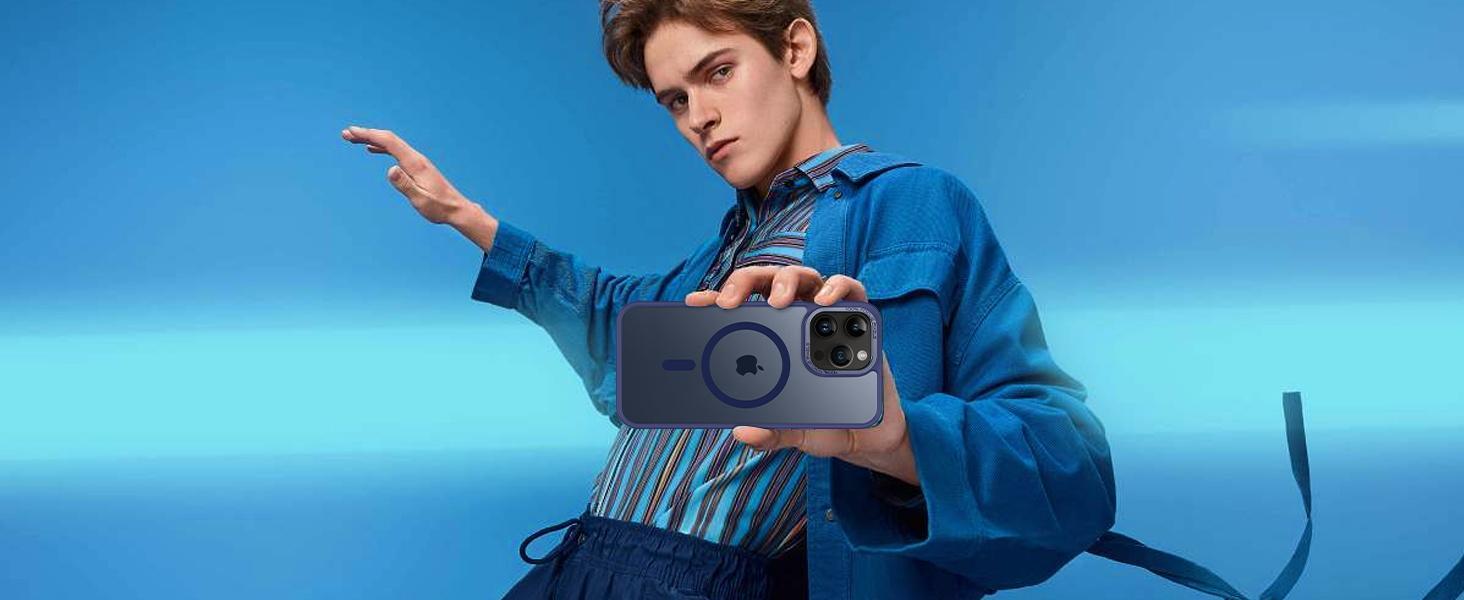 Magnetic for Samsung Galaxy S24 Plus Case [Compatible with Magsafe] Translucent Matte Slim Thin Shockproof Anti-Yellow Women Men Protective Phone Cases Cover for Samsung S24 Plus 6.7", Black