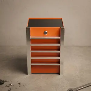 Creative Toolbox Shape Metal Piggy Bank, Key Lock Security Box, Desktop Cash Coin Organizer, Portable Home Office Safe, Fun Holiday Gift