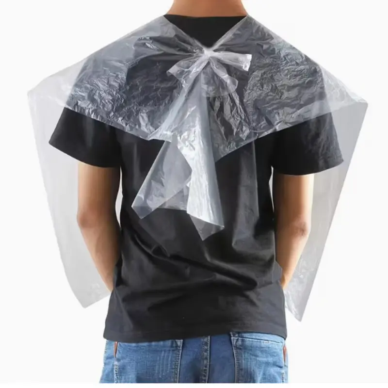 Disposable Hair Dye Cape, Made of PVC Material, Clear, Disposable Design, Ideal for Temporary Hair Coloring, Easy to Use and Dispose, Perfect for Home Use