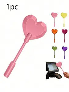 Heart-Shaped Contactless Payment Card Holder, Magic Wand Credit Card Case, Portable Touch Payment Device Stand, Unique Payment Wand