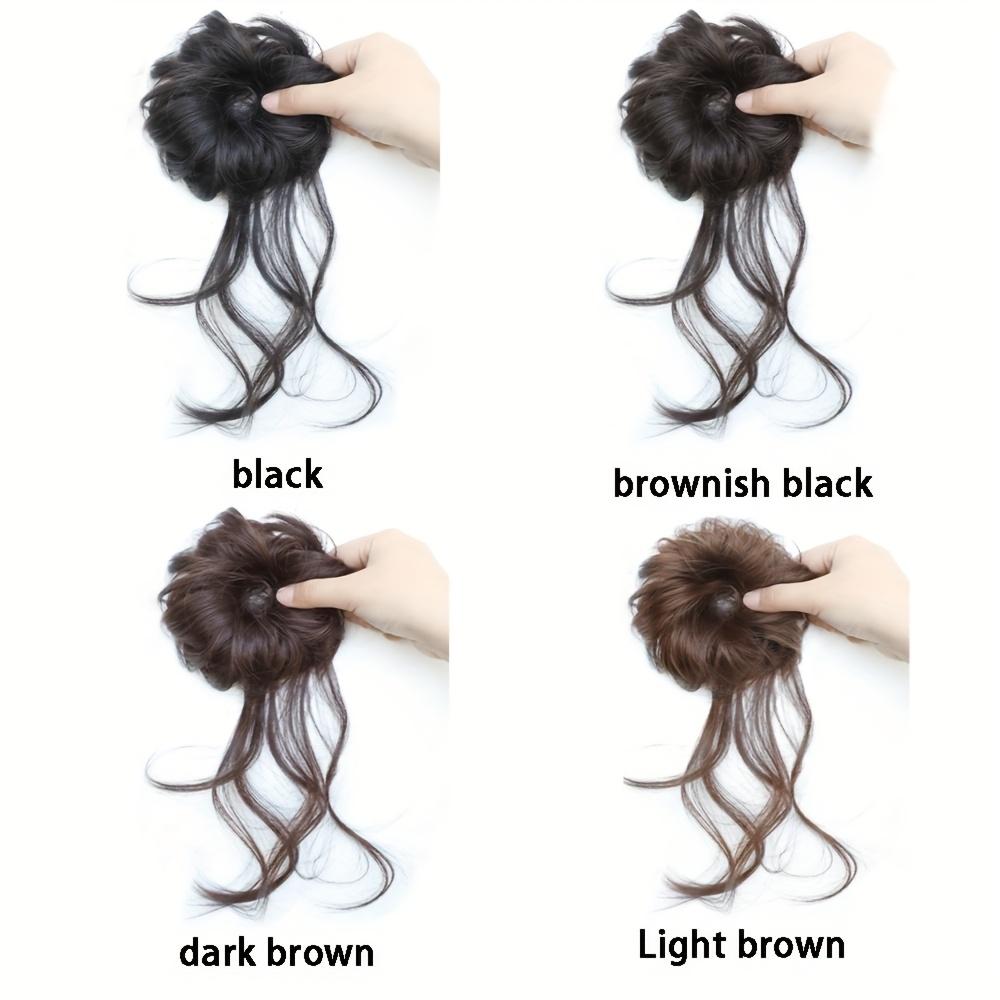 2 pieces of women's messy long hair bun hair accessories, synthetic wavy hair wraps, easy to wear, suitable for festivals, parties, and essential for Christmas costumes