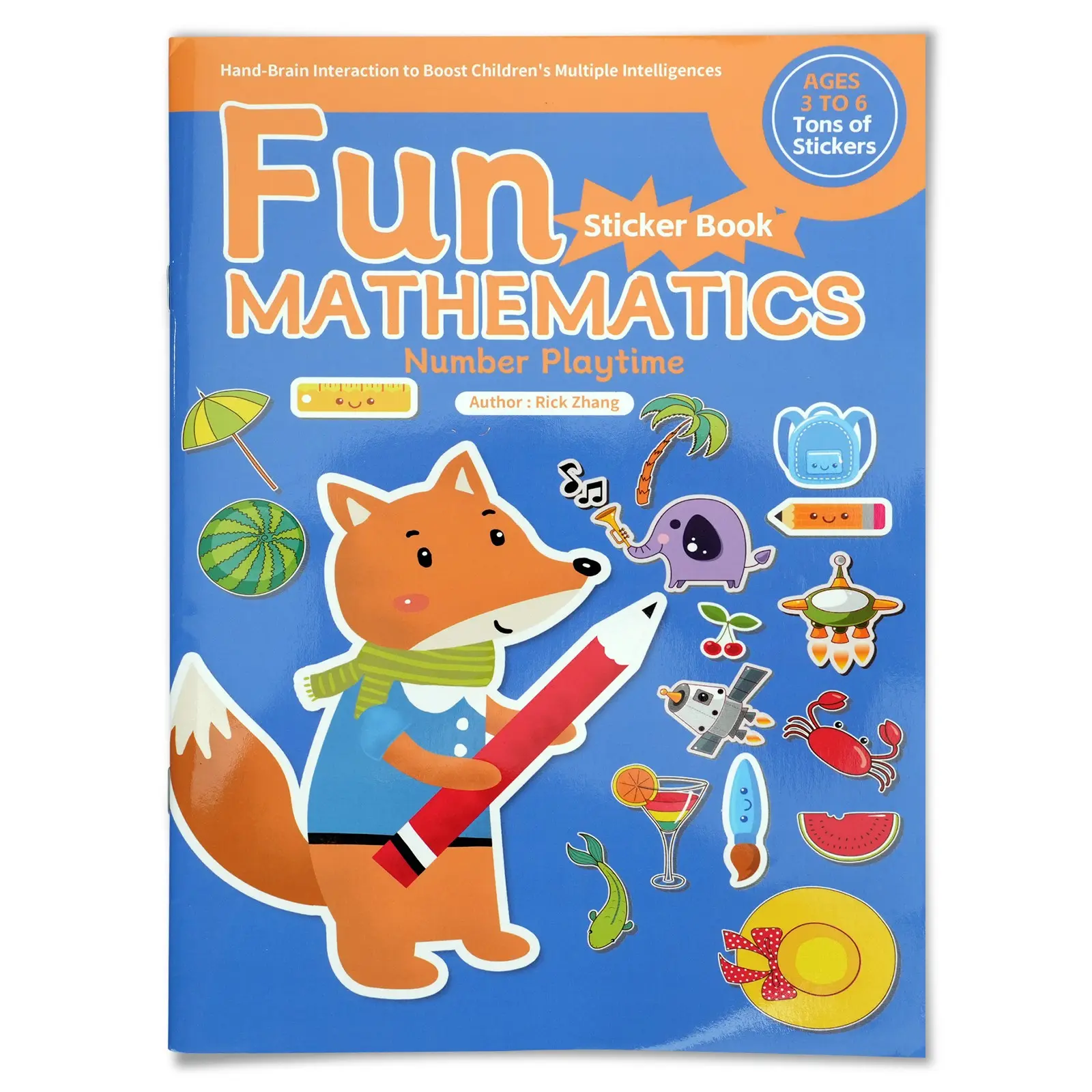 Fun Math Sticker Activity Book, Interactive Counting & Number Practice with Picture Scenes, Peel-and-Place Stickers for Hands-On Learning, Builds Logic, Focus and Early Math Confidence, Great for Home, Travel, Classroom