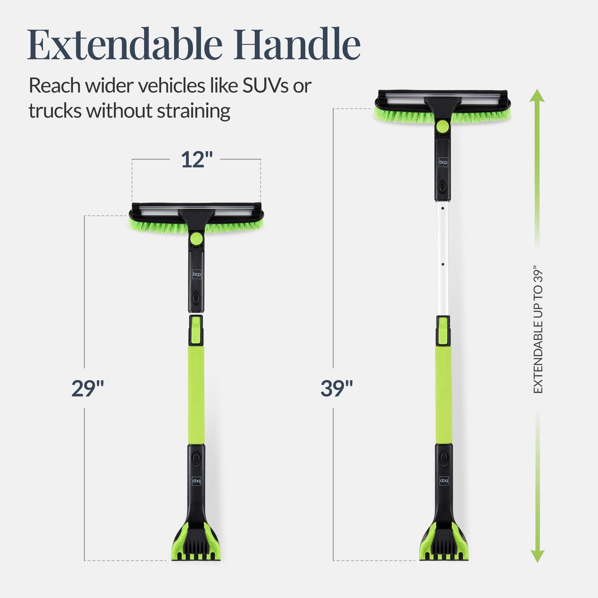 39 Extendable Snow Brush with Squeegee & Ice Scraper, Auto Snow Brush, Auto Ice Scraper"