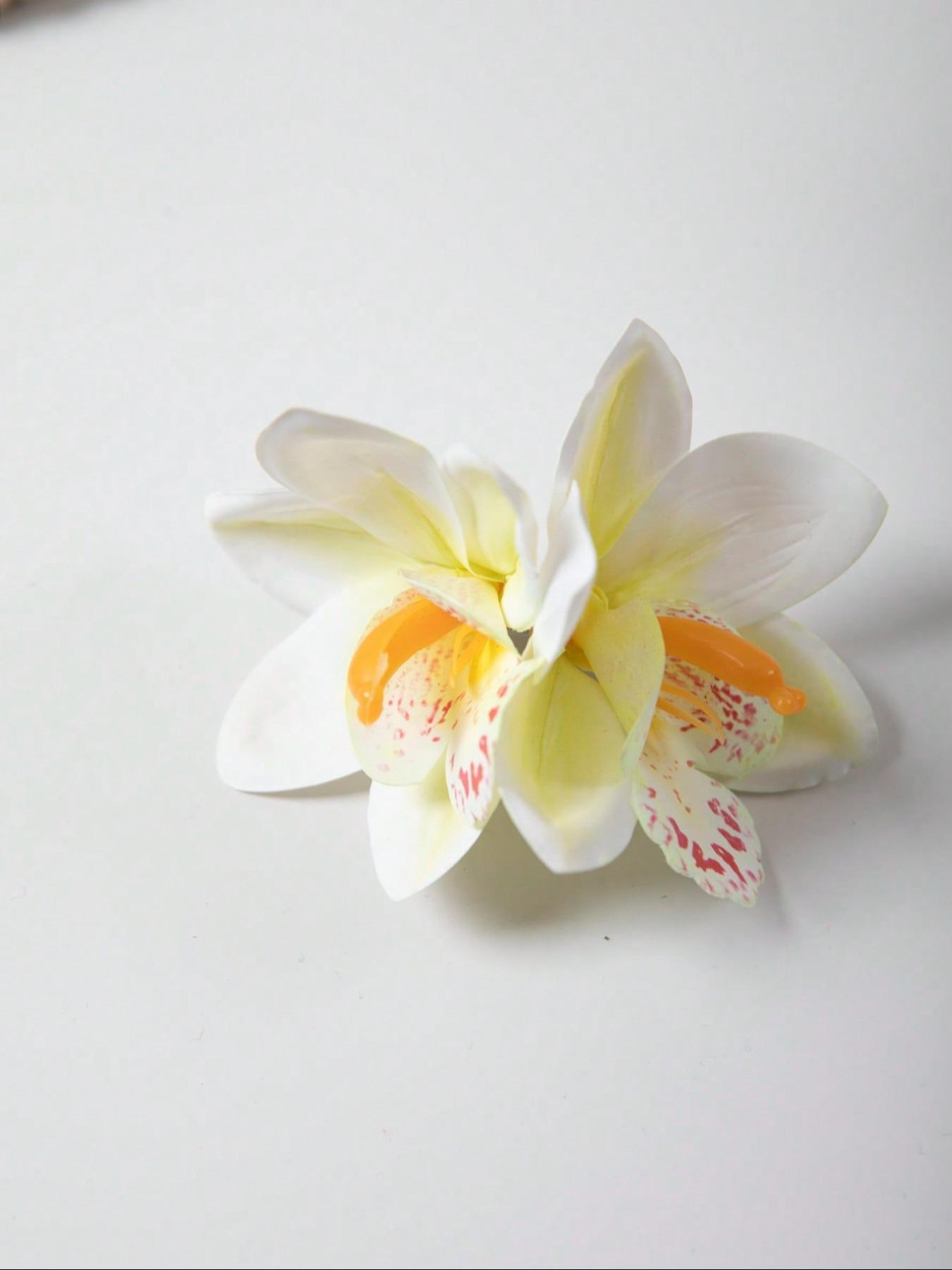 Flower Design Hair Clips, Floral Hair Clips, Hawaiian Flower Hair Clips, Tropical Hair Accessories, Hair Accessories for Women & Girls, Suitable for Thick Hair, Hibiscus Hair Pin, Flower Claw Clips