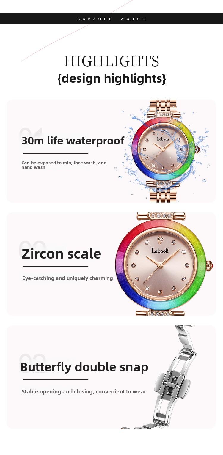 Women's Quartz Watch, Round Dial, Stainless Steel Strap, Elegant Design, Perfect for Parties & Daily Wear, Includes Gift Box, Stainless Steel Wristwatch