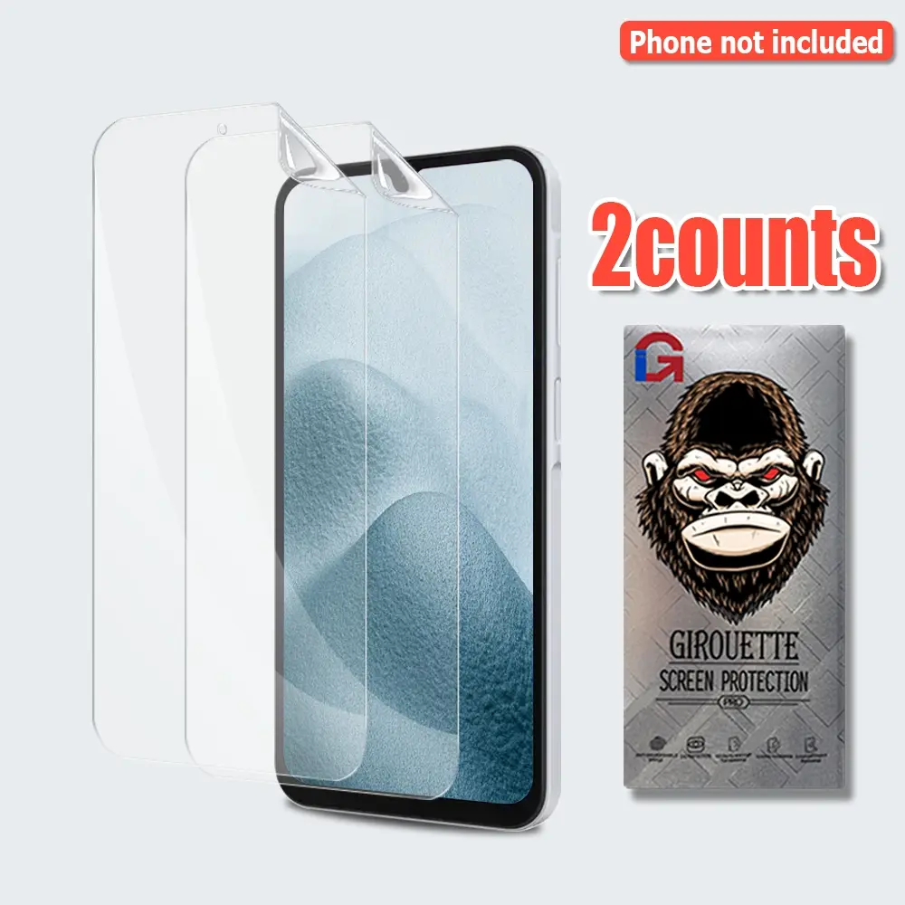 2Pcs HD Flexible Hydrogel Screen Protector Compatible with Samsung Galaxy S22/S22 Plus/S22 Ultra, Ultra Clear Display, Bare-Screen Smooth Touch, Full Edge Coverage Soft TPU Film