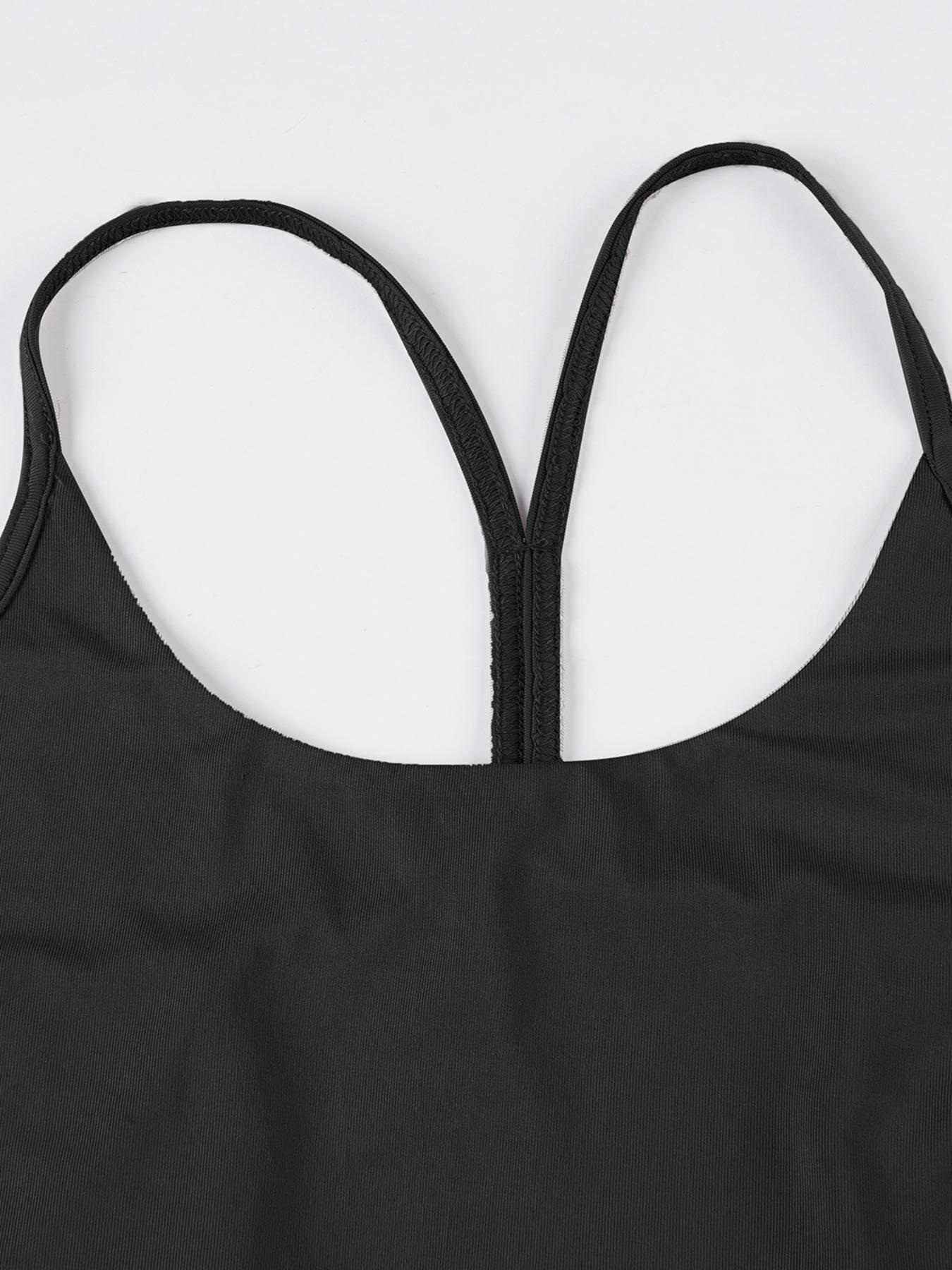 Women's Solid Backless Cami Bodysuit, Casual Street Fashion Sleeveless Bodysuit for Daily Wear, Ladies Clothes