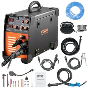 VEVOR MIG Welder, 3 in 1 Welder Welding Machine, 270 Amp MIG Lift TIG Arc Welder 110V 220V Lift TIG Welder Lift ARC Welder Digital Display Combo Welding Machine MMA Stick IGBT DC Inverter Welder