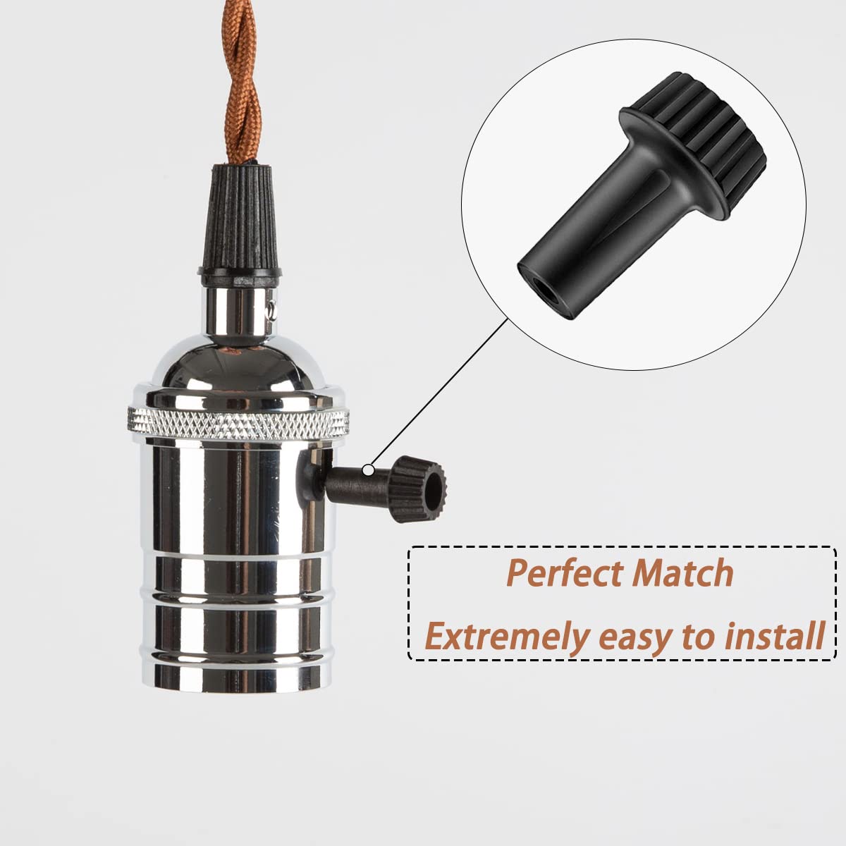 4 Packs Standard Lamp  Replacement, Light Lamp Turn On/Off  Knobs Replacement (20mm-4pcs)