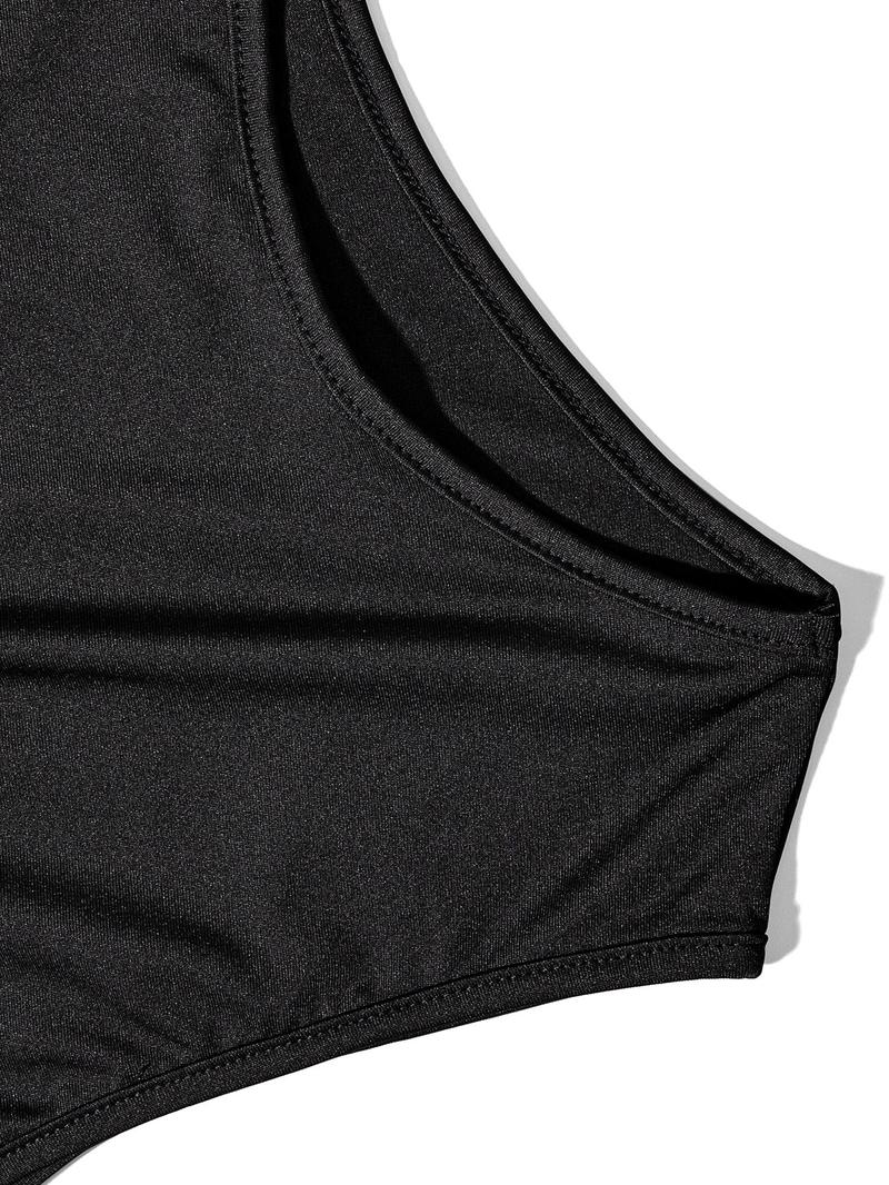 Women's Solid Color Halter Cut Out Dress, Fashion Casual Bodycon Dress for Party Club Dating Wear, Women Dress for Summer, Womenswear