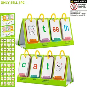 CVC & CVCC Phonics Word Flash Cards for Preschool and Kindergarten, Alphabet Learning Pocket Chart, Educational Tool for Students and Teachers, Flashcards Learning Alphabet, Toddler Flash Cards