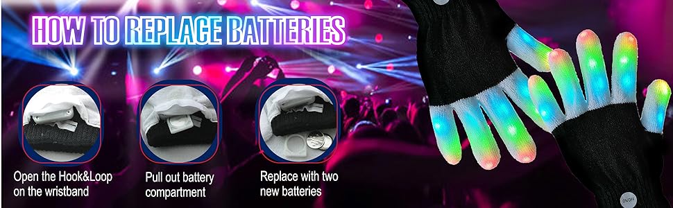 7 colors light show LED Gloves Rave Light Finger Lighting Flashing Glow Mittens 7 colors light show LED Gloves Rave Light Finger Lighting Flashing Glow Mittens