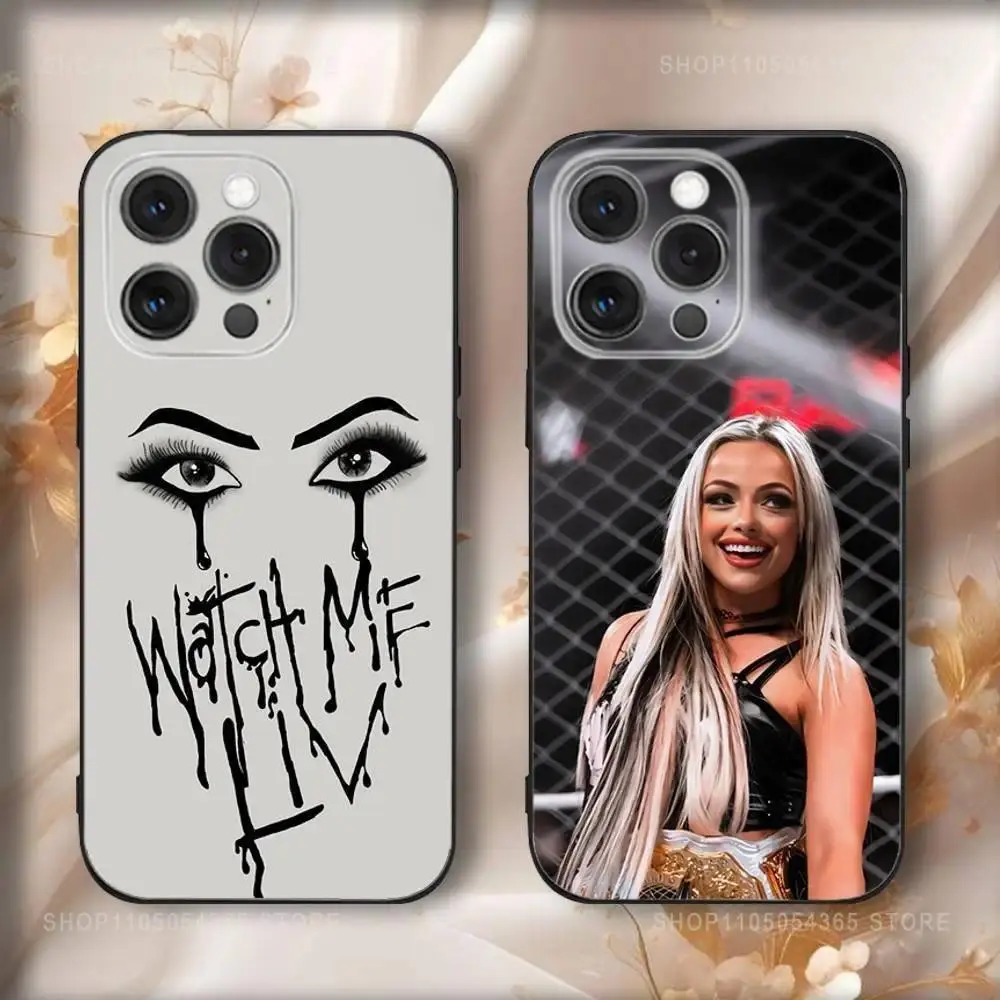Liv Morgan WWE Wrestler Soft Phone Case For iPhone 11-17 Pro Max/Plus & Samsung Galaxy S23-S25 Black Protective Cover Gift